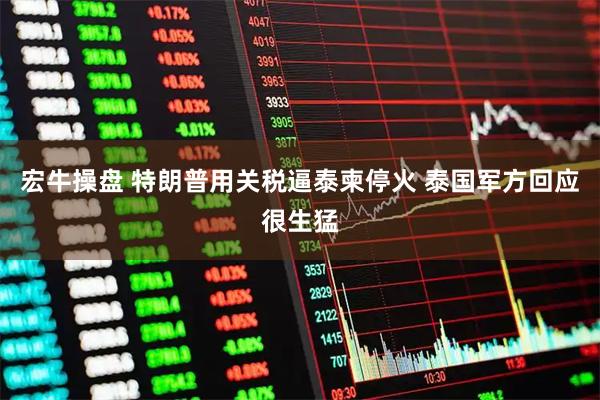 宏牛操盘 特朗普用关税逼泰柬停火 泰国军方回应很生猛